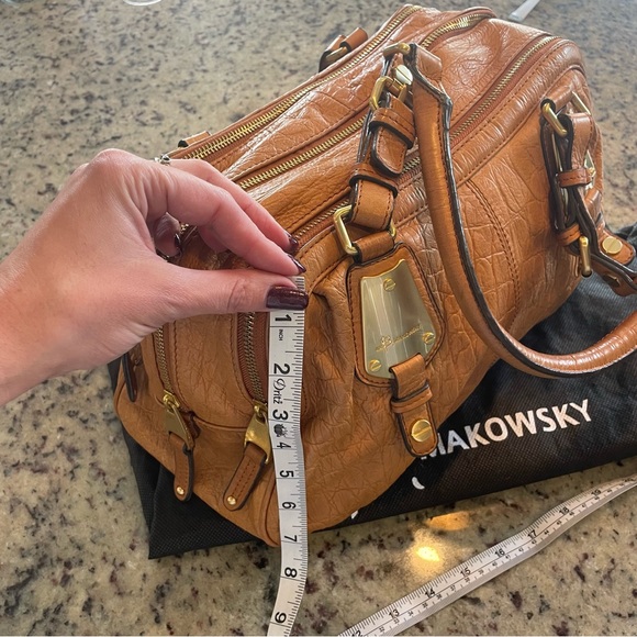 B. Makowsky Tan Leather Handbag - Picture 10 of 10